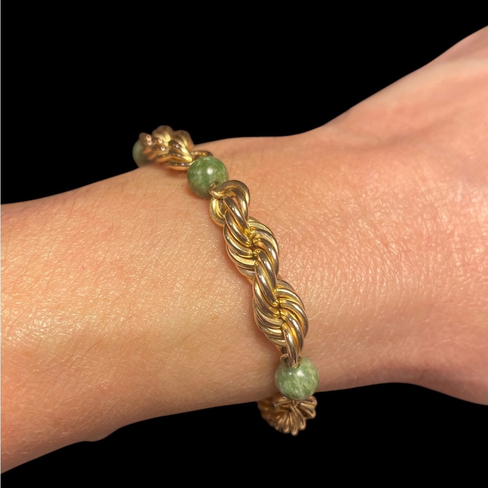 Vintage Winard 1960’s 12K GF Jade Bracelet